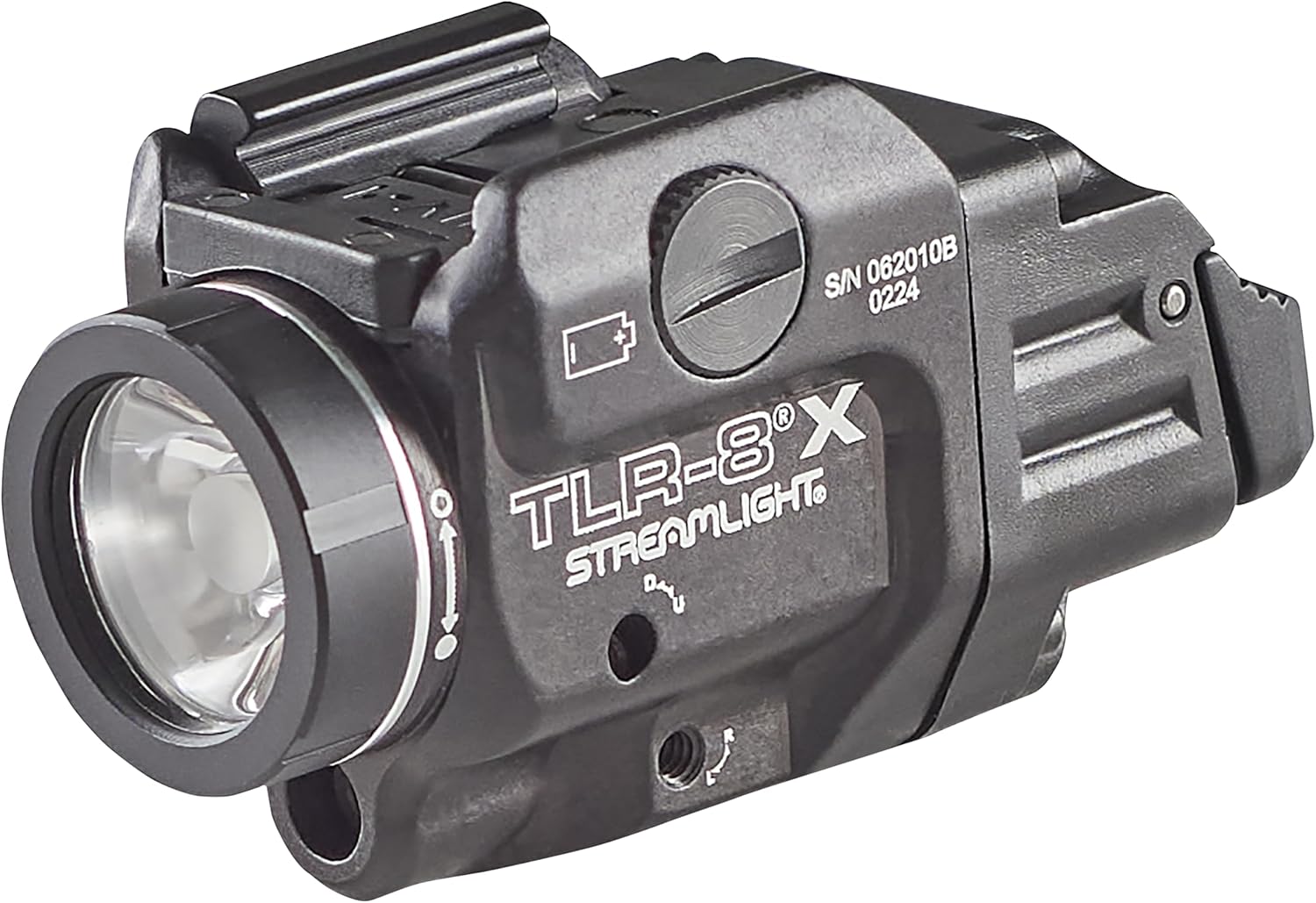 Streamlight TLR-8 X Tactical Weapon Light - 500-Lumen with Integrated Red Laser & Mounting Kit | Black