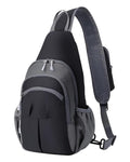 Lightweight Crossbody Sling Bag with Water Bottle Holder for Hiking & Travel