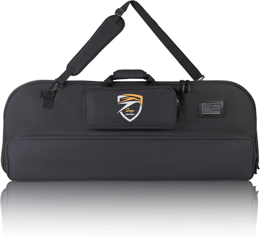 SUNYA Compound Bow Case - Neoprene String Protection & Padded Sling | Soft Carrying Case for Archery Gear