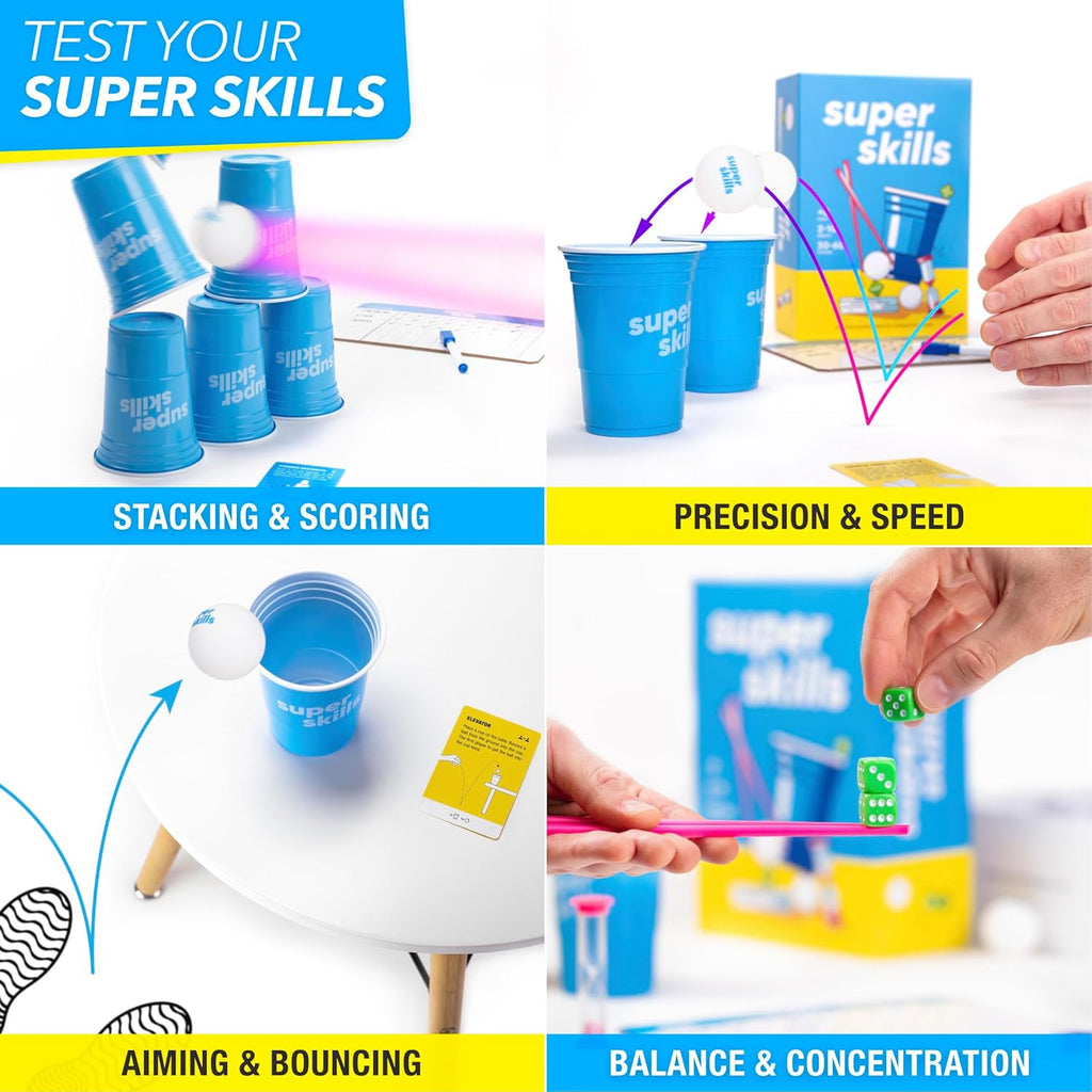 Super Skills - Competitive Action Game - 120 Fun Challenges for Family Nights & Parties