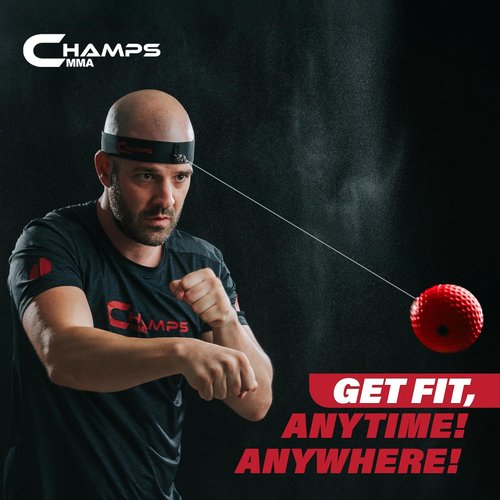 Champs MMA Boxing Training Bundle - Reflex Ball Set with Punch Counter App & Kids Punching Bag | Enhance Speed, Agility & Coordination for All Ages