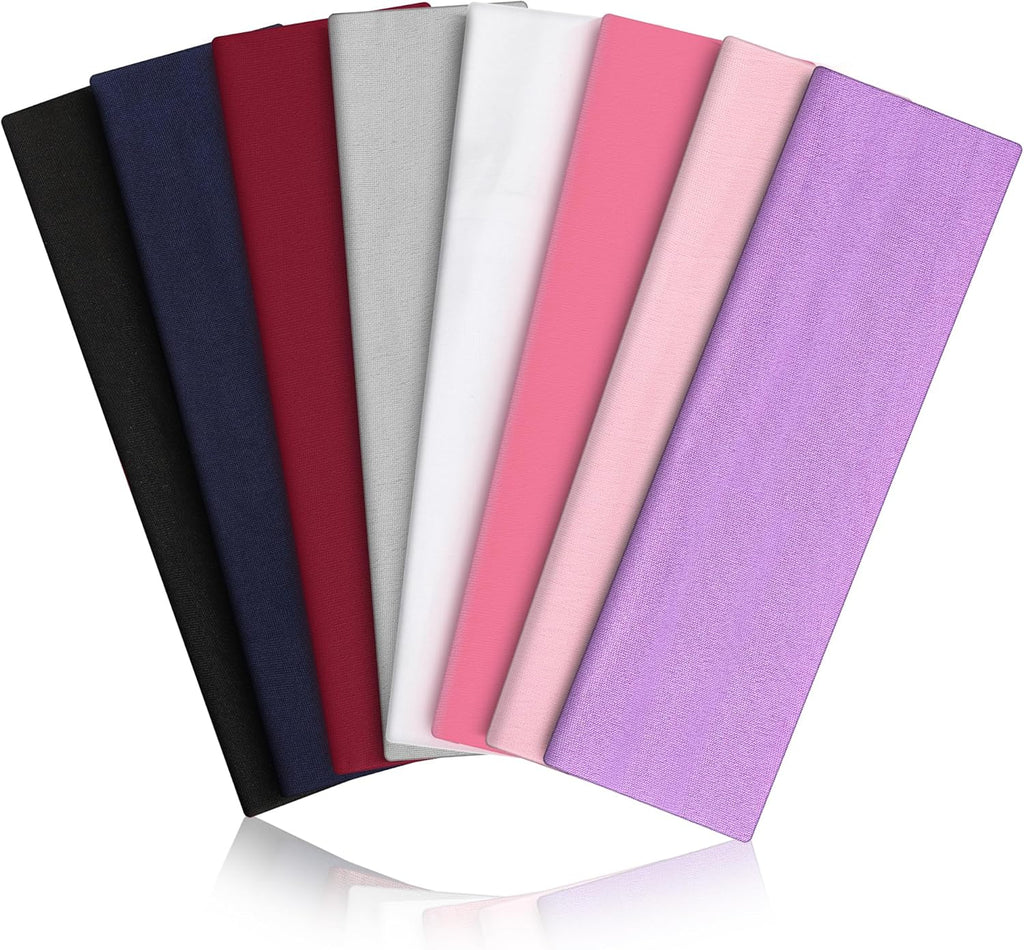 Skiennix 8PCS Non-Slip Sports Headbands - Soft & Absorbent for Running | Ideal for Men & Women