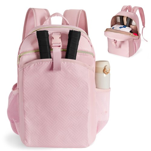 Prokva Pickleball Bag Backpack for Women Holds 4 Paddles, Large Pickle Ball Bag Pickleball Paddle Backpack for Men, Pink (Patent Design)