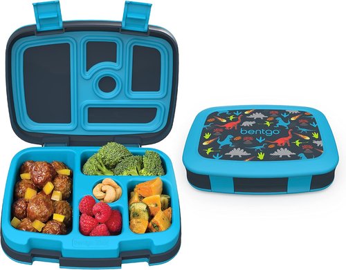 Bentgo 2-in-1 Backpack & Insulated Lunch Bag Set - Kids Dinosaur Prints with 4 Reusable Ice Packs