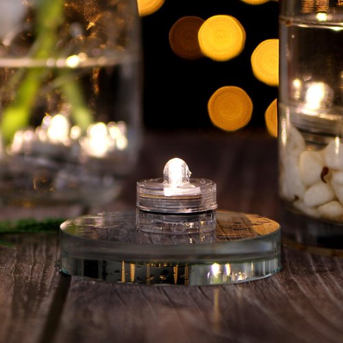 AGPTEK LED Submersible Battery Tea Light Candles - Waterproof for Wedding & Party Decor | Warm White