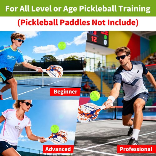 20pcs Pickleball Balls,40 Holes Indoor pickleball balls with Mesh Bag,8mm Precision Drilled-Spaced Pickle ball Set-Professional Plastic Ball for Pickleballs Paddles&Indoor or Outdoor Sport Court(green