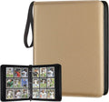 GERMUN 9 Pocket Card Binder - Premium Zip Trading Card Album for MTG, TCG & Sports Cards | 720 Double-Sided Pockets (Gold)