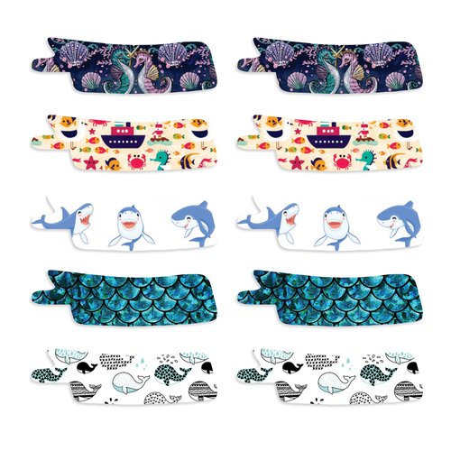 Nasogastric or Oxygen Tube precut Adhesive Tape Under The sea Mix x 10 Pack. (Right Side)