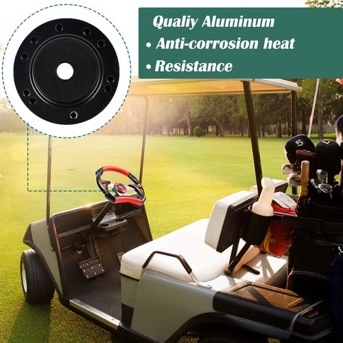 Roykaw Golf Cart Steering Wheel Adapter Compatible with Club Car DS Black