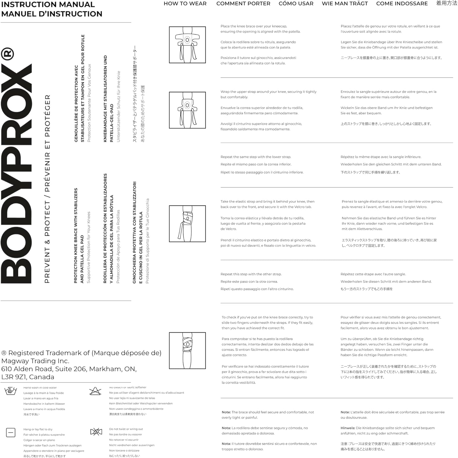 Bodyprox Knee Brace - Enhanced Support with Side Stabilizers & Patella Gel Pads | Adjustable Fit