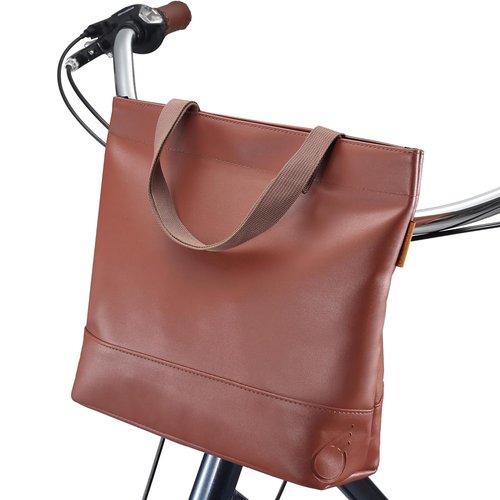 sixthreezero Pannier Bike Bag, Front Frame or Rear Rack Mount, Saddle Style Bicycle Cargo Bag with Carrying Handle, 11L Capacity, Brown