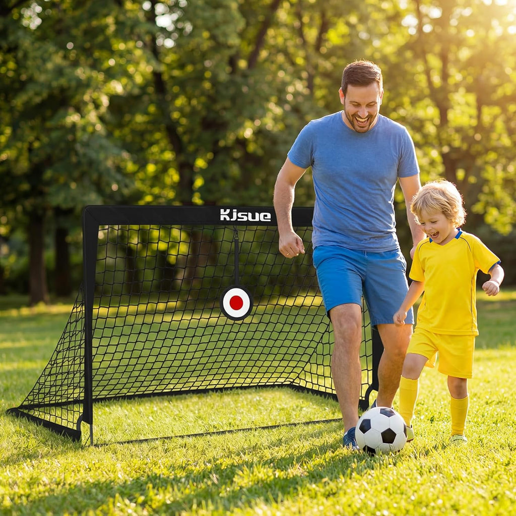 Skiennix Kids Soccer Goals - Set of 2 Pop-Up 4 x 3ft Training Nets for Outdoor & Indoor Play