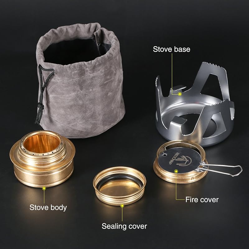 Redcamp Mini Alcohol Stove for Backpacking - Silver