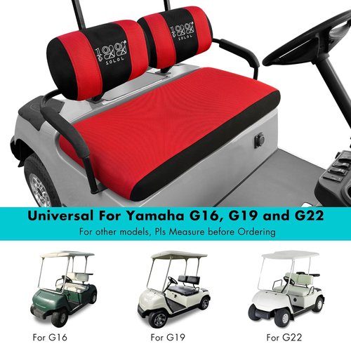 10L0L Golf Cart Seat Covers for Yamaha G2 G8 G9 G16 G19 G22 & Club Car DS Pre-2000 EZGO Marathon, Front Seat Cover, Washable Breathable Polyester Mesh Cloth, Warm in Winter & Cool in Summer