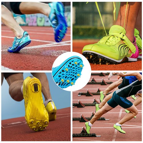 YUNVI 3/16 Inch Track Spikes,200pcs Stainless Steel Pyramid Shoe Spikes with Wrench for Track and Cross Country,Replacement for Sprint Sports Short Running Shoes