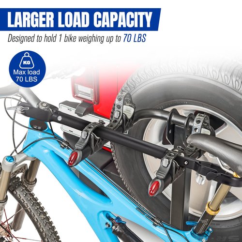 BUNKER INDUST Bike Bar Adapter Bike Rack, Bicycle Top Tube Cross Bar Rack Adjustable Bike Frame for Bike and Ebike, Wight Capacity 70 LBS