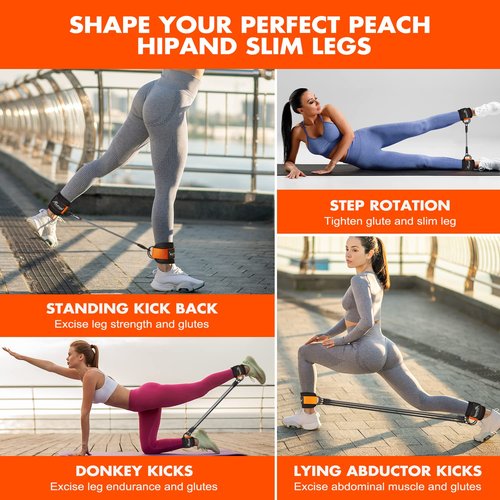 Resistance Bands for Working Out, Ankle Resistance Bands, Physical Therapy Bands for Strength Training, Yoga, Pilates, Stretching, Stretch Elastic Band with Different Strengths, Workout Bands for Home