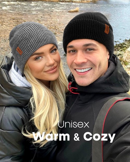 FURTALK Winter Hats for Men Women Fleece Lined Beanie Warm Knitted Outdoor Skull Cap 2 pcs