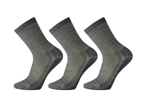 Smartwool Men's Hike Classic Edition Full Cushion Crew Socks 3-Pack, Medium Gray, Medium