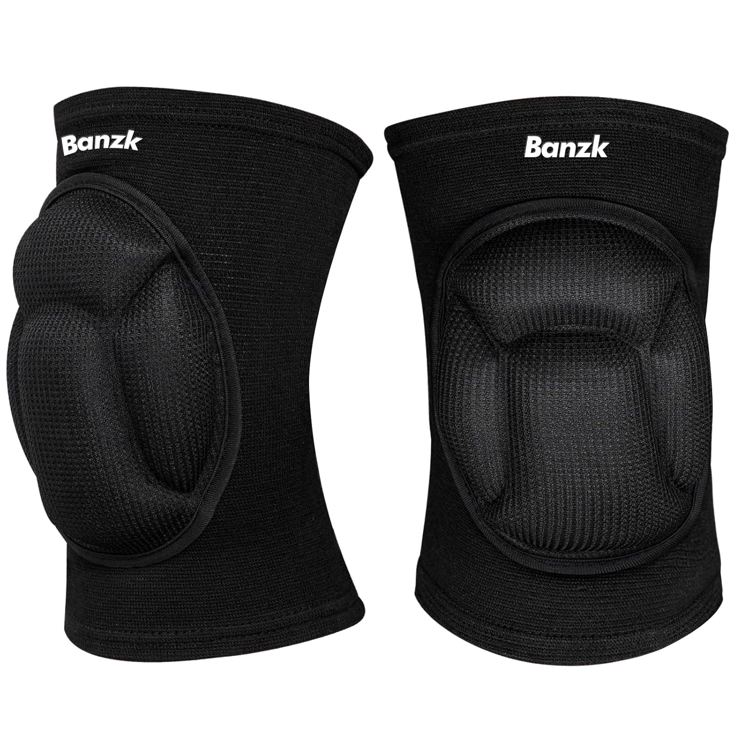 Skiennix Protective Knee Pads - Thick EVA Foam Anti-Slip Design for Volleyball, Cycling & More | Size M - Black