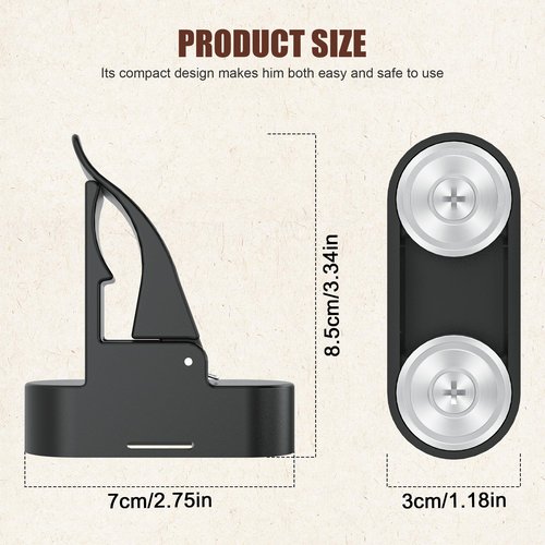Lunira Universal Magnetic Golf Holder Clip for Golf Cart Aluminum Alloy Stand Clip Hold 26−64 Rings with Non-Slip Straps Golf Gifts for Golfers