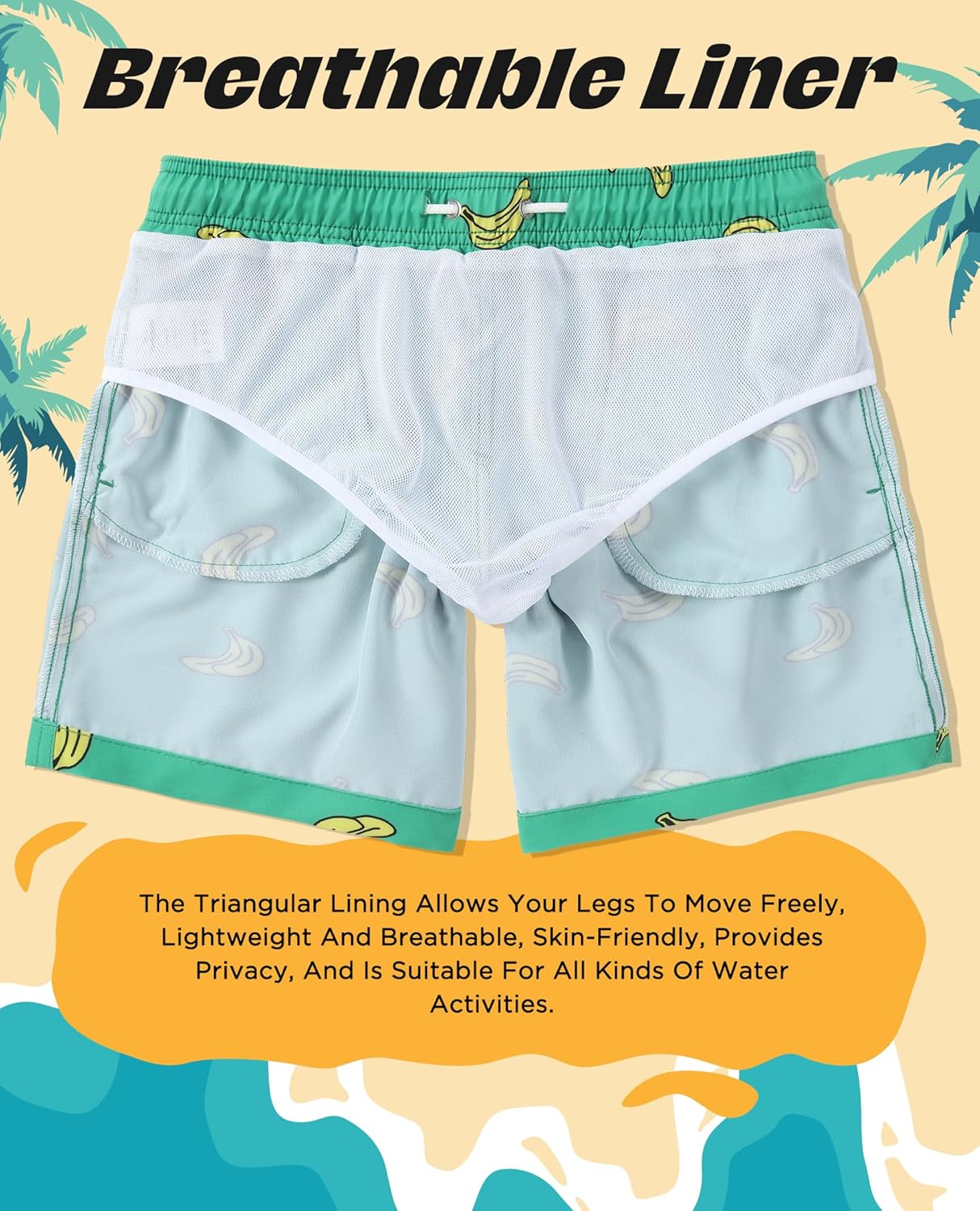 Regine Switzerland Boys Swimming Trunks - Quick Dry Swim Shorts with Mesh Lining | Sizes 2T-12 Years