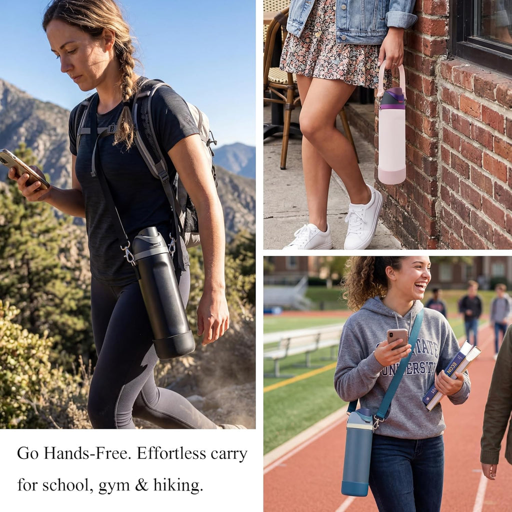 Owala Silicone Boot Set - Non-Slip Sleeve, Shoulder Strap & Handle Strap for 24 oz, 32 oz, 40 oz Bottles | Candy Coated