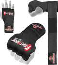 FIGHTSENSE Padded Gel Boxing Gloves - Long Elasticated Hand Wraps for MMA, Kickboxing & Training (Pair)