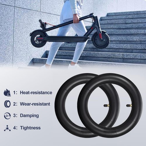 YINCL 8.5" x 2" Inner Tubes for Electric Scooter, 2PCS 50/75-6.1 scooter tire tube Compatible with for Gotrax Gxl V2/Xiaomi M365 /M365 Pro/Pro 2/1S,Extra Thick 2.0mm Butyl Rubber