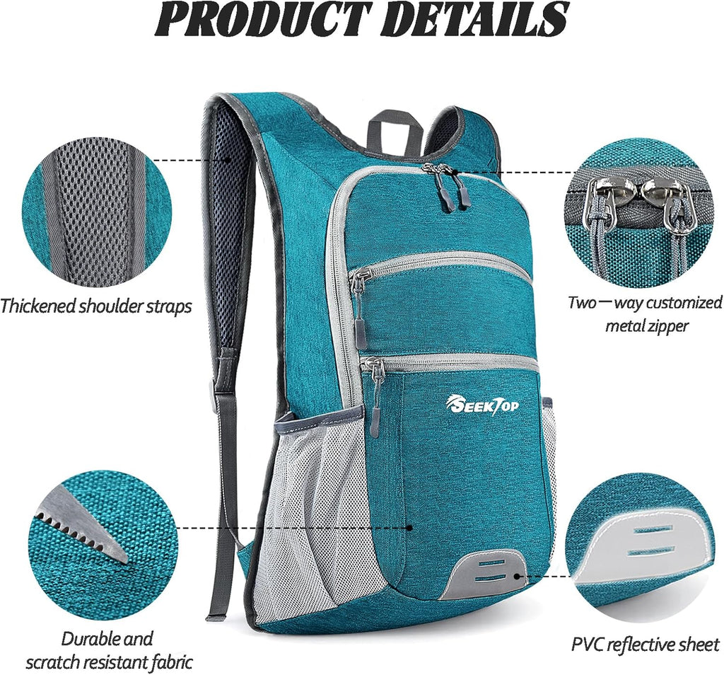 Seektop 20L Hiking Backpack - Ultra Lightweight Waterproof Travel Bag | Foldable Day Pack for Outdoor Adventures