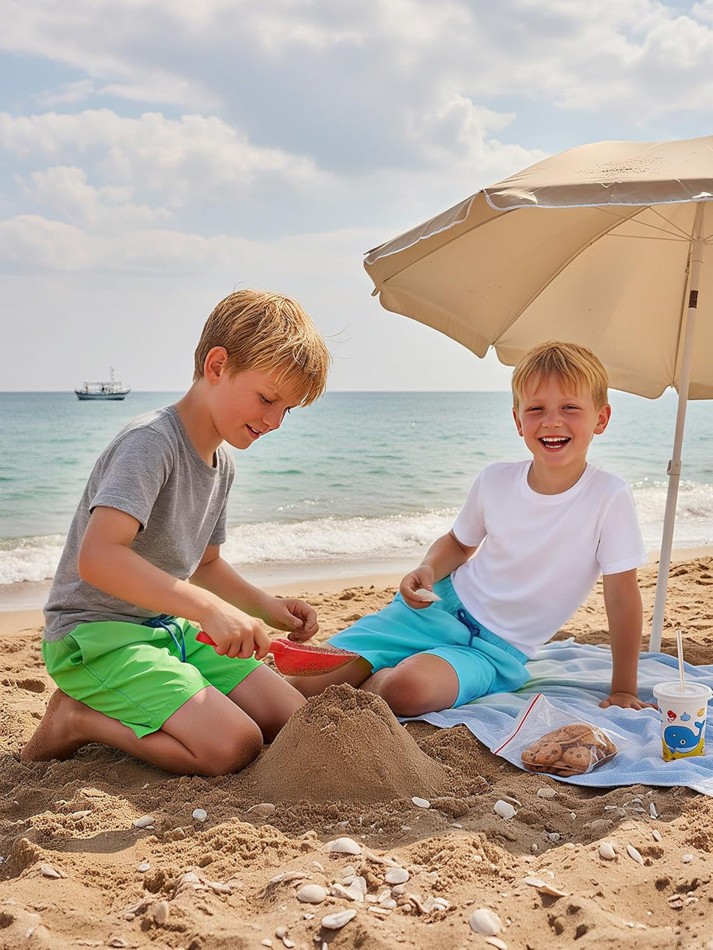 Skiennix Boys' Swim Trunks - Fun Beach Board Shorts for Ages 5-14 | Comfortable & Stylish