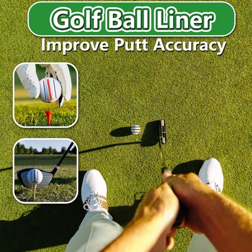 NIFUYOP Golf Ball Line Marker Tool, 3 Golf Ball Marker Stencil and 3 Color Golf Ball Line Marker, Golf Ball Alignment Marking Tool, Golf Ball Stencil with Compact Case Easy to Carry Golf Ball Marker