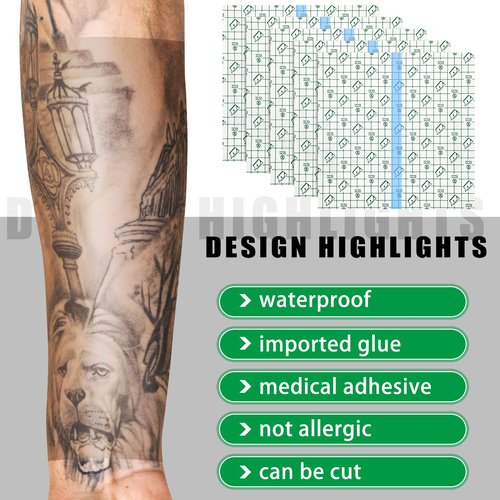 Treela 50 Pieces Waterproof Shower Patch 9 x 9 Inch Transparent Stretch Adhesive Bandage Protective Shower Bandage Cover Waterproof Transparent Film Clear Adhesive Dressing