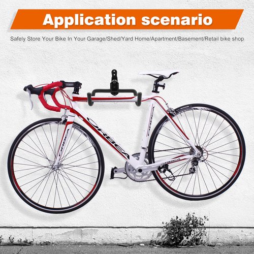 Auwey 2PACK Bike Rack Garage Bike Wall Mount Bicycle Wall Hanger Bike Hook Bike Storage Rack for Indoor Storage Bike Horizontal Hanger Bicycle Wall Mount Bicycle Wall Rack
