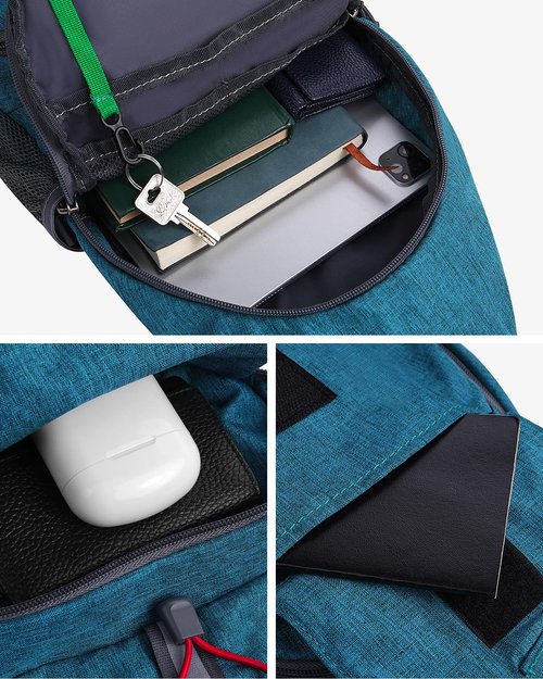 WATERFLY Packable Small Crossbody Sling Backpack Shoulder Chest Bag Daypack for Hiking Traveling