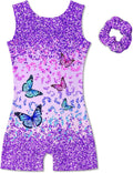 Vogseek Gymnastic Leotards for Girls 4-12Y | Sparkly Dance Unitards with Hair Scrunchie