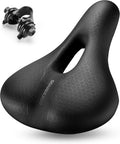 ROCKBROS Memory Foam Bike Seat - Comfortable Waterproof Saddle for City & MTB Racing Bikes