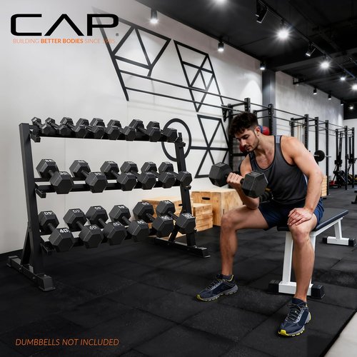 CAP Barbell Dumbbell Rack - Versatile Storage for 5-50lb or 5-75lb Dumbbells | Multiple Options Available