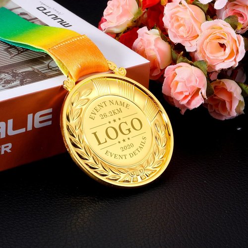 Eunigem Custom Gold Award Medals - Olympic Style Winner Medals for Sports, Graduation & Competitions