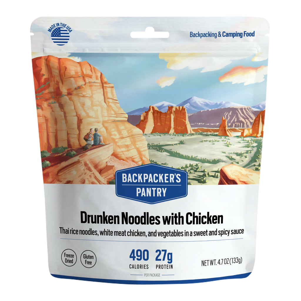 Backpacker's Pantry Drunken Noodles with Chicken | Freeze Dried Backpacking Meals | Dehydrated Camping Food | 27 Grams of Protein | 1 Count