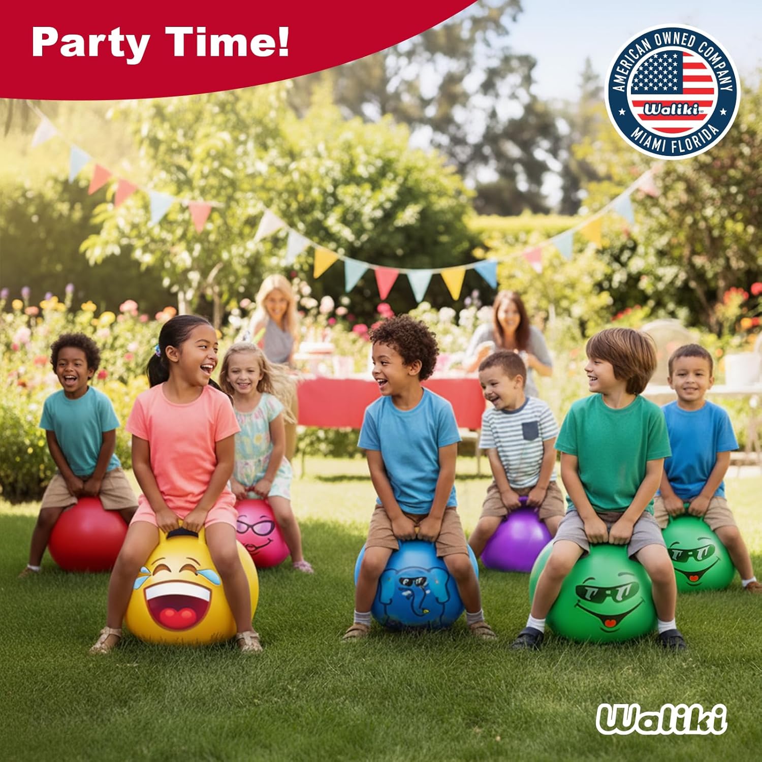 WALIKI Hop Ball Toy - 18” Green Jumping Therapy Ball for Kids Aged 3-6 | Fun Outdoor Hopping Toy