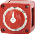 Blue Sea Systems 4-Position Mini Selector Battery Switch - Red, 6007 M-Series for Efficient Power Management