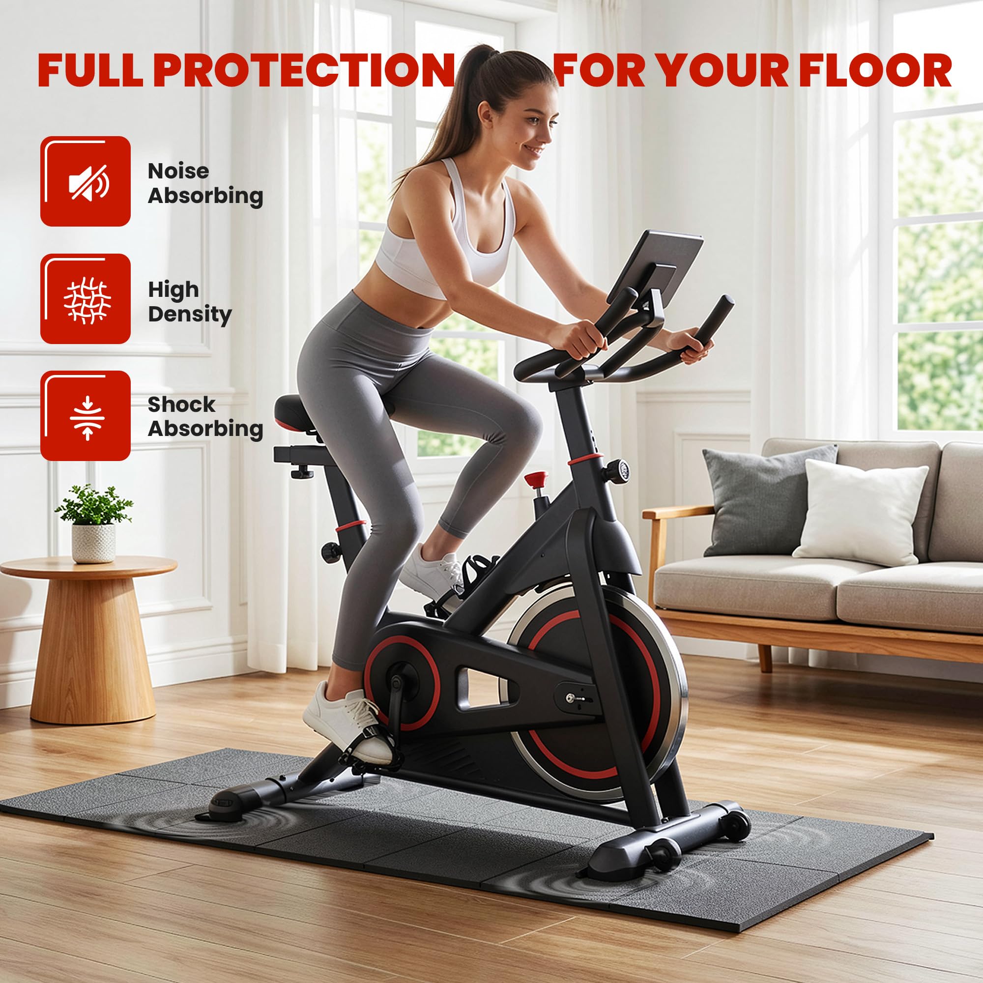 Walking Pad Treadmill Mat for Carpet Floors,55x24 Hardwood Floor Protection, Mats for Under Walking pad/Treadmill/Bike/Exercise Equipment on Carpets, Noise Shock Absorption, Stationary