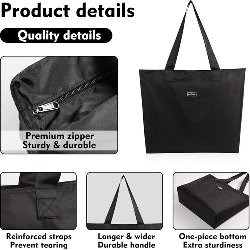 AOTIAN Heavy Duty Reusable Grocery Bags - 20L Thickened Polyester, Water-Resistant, Machine Washable Tote Bag