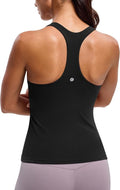 BAYDI Clouduxi Workout Tank Tops - Racerback Yoga Shirts with Built-In Bra | Athletic Sleeveless Camisole