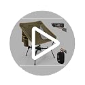 Gonex Portable Camping Chair 2-Pack Black Lightweight Collapsible Backpacking Seat