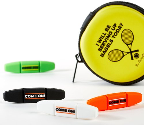 Tennis Vibration Dampener in Funny Zipper Gift Pack (Pack of 4). Best Shock Absorber for Your Racket (Mix)