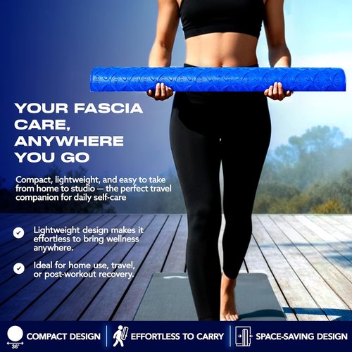 MELT Method Half Foam Roller - 36 Inch Soft Foam for Back Pain Relief & Muscle Recovery | Ideal for Pilates