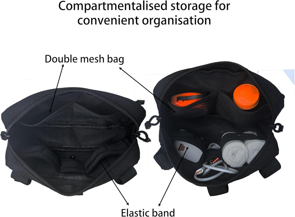 Skiennix Tactical Molle Admin Pouch - Modular Utility EDC Pouch with Map Sleeve | Includes US Flag Patch