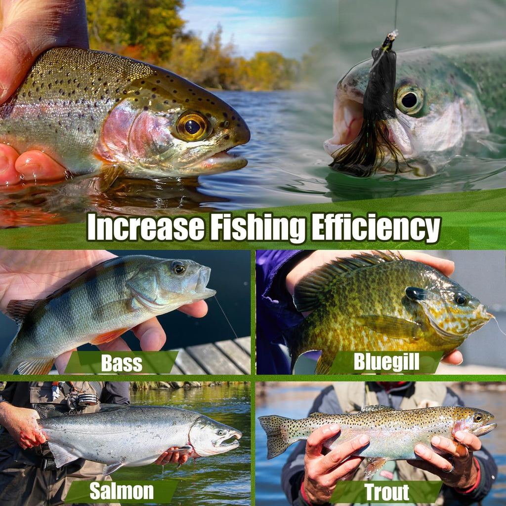 YDIUDL 3rd Gen Fly Fishing Flies Kit - 80 Hand-Tied Dry Flies for Trout, Bass & Salmon | Lifelike Lures for Freshwater Fishing